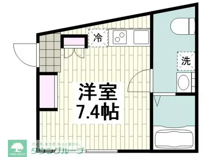 エアリアル西小山(ワンルーム/2階)の間取り写真