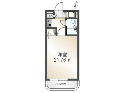 サンパレスなとり(1K/1階)の間取り写真