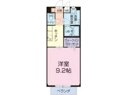 コアフュール塩見(1K/2階)の間取り写真