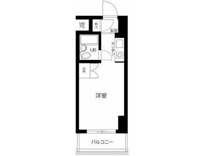 新丸子センチュリープラザ21(ワンルーム/11階)の間取り写真
