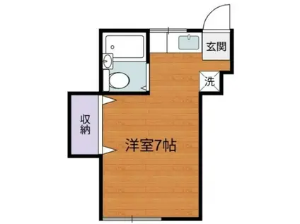 ハイツONO(ワンルーム/2階)の間取り写真