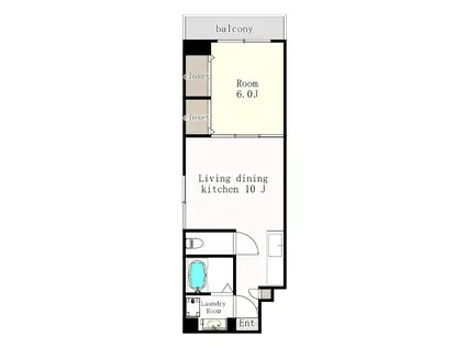 黒川祇園ビル(1LDK/5階)の間取り写真