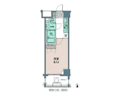 トワ・テ・メゾン(1K/2階)の間取り写真