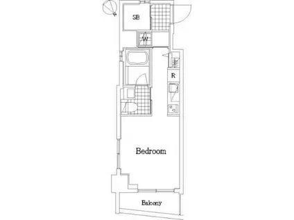 ザ・レジデンス・オブ・トーキョーTY16(ワンルーム/4階)の間取り写真