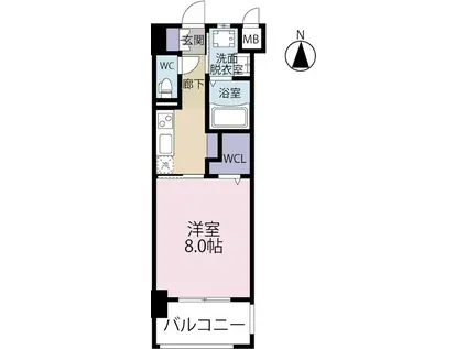 MON662(1K/3階)の間取り写真