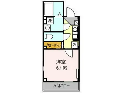 ピソ ブランカ(1K/4階)の間取り写真