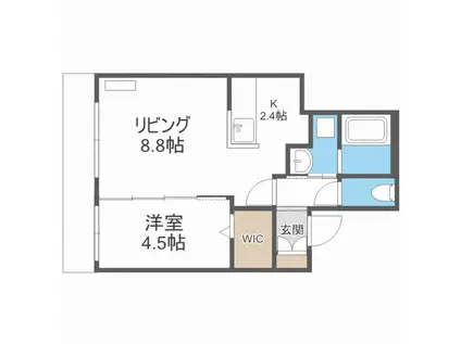 COCO ココ(1LDK/4階)の間取り写真