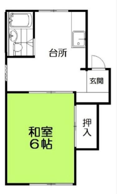 コパル由比ガ浜(1K/1階)の間取り写真