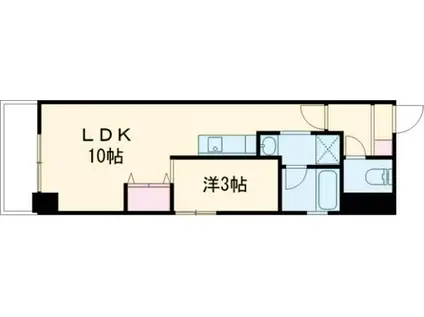 エオナス浜田(1LDK/4階)の間取り写真