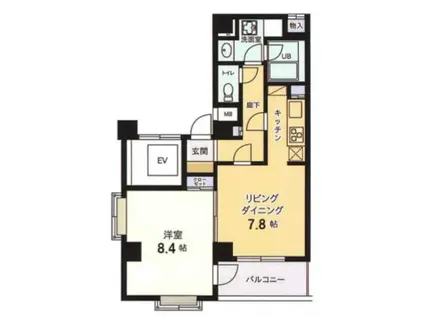 ソフィーナ美しが丘(1LDK/3階)の間取り写真