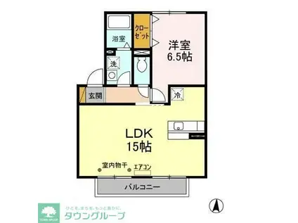 アークヒルズ J棟(1LDK/2階)の間取り写真