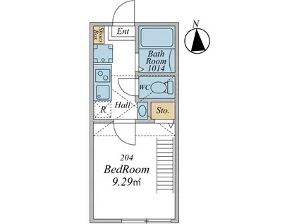日野2丁目アパート(1K/2階)の間取り写真