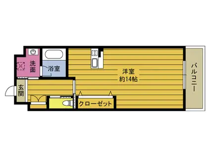 RINT7(1K/5階)の間取り写真