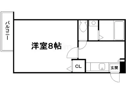 アークリード三十三間堂(1K/3階)の間取り写真