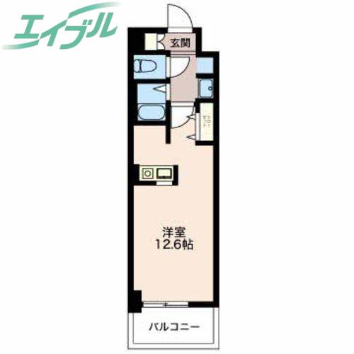 LASANTE鵜の森(ワンルーム/7階)の間取り写真