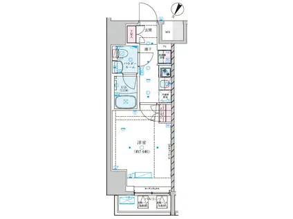 GENOVIA川崎VII(1K/13階)の間取り写真