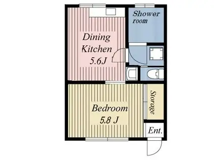 COMODO SOKA(1DK/2階)の間取り写真