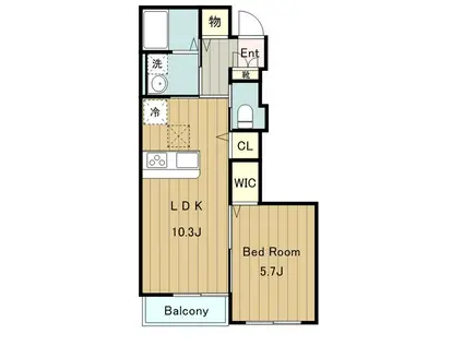 ベラーノ(1LDK/1階)の間取り写真