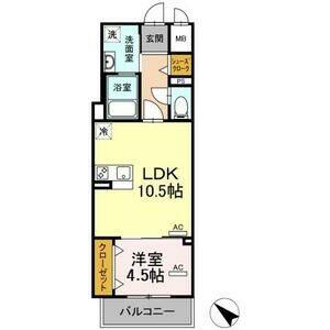 グランアビタシオンノリタケ(1LDK/2階)の間取り写真