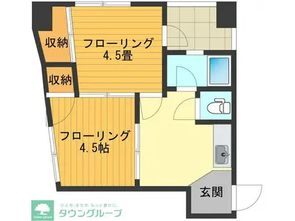 ニューパリア立川マンション(2K/5階)の間取り写真