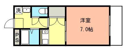 ＪＲ和歌山線 下井阪駅 徒歩6分 3階建 築28年(1K/2階)の間取り写真
