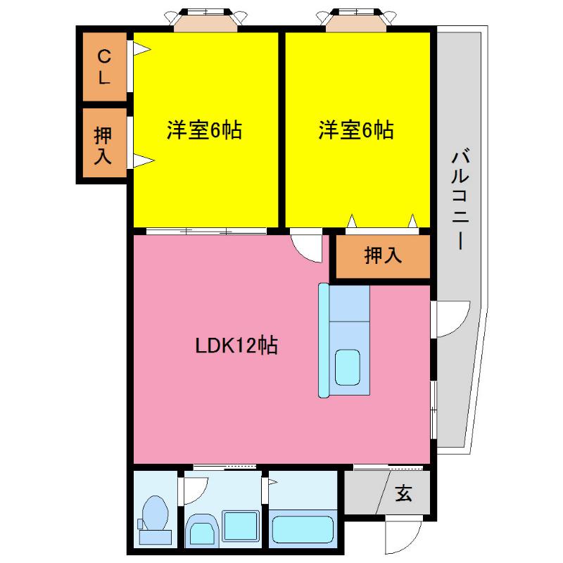 リバブルハウス(2LDK/1階)の間取り写真