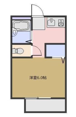 パナホーム諏訪(ワンルーム/1階)の間取り写真