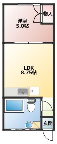 ザ・スタンダードアパートメント浅草(1LDK/1階)の間取り写真