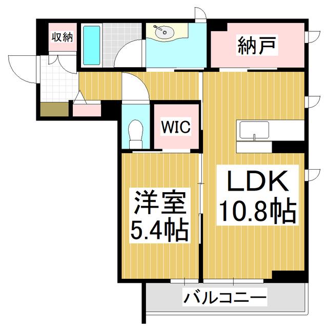 ベレオペリファニア(1LDK/1階)の間取り写真