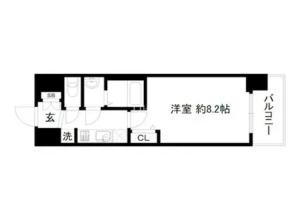 プレサンスTHE KYOTO 東福寺 イースト(1K/4階)の間取り写真