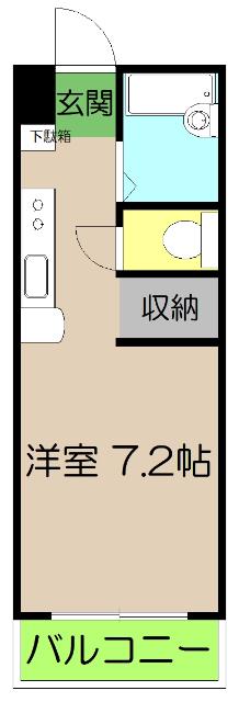 エクセル21(ワンルーム/3階)の間取り写真