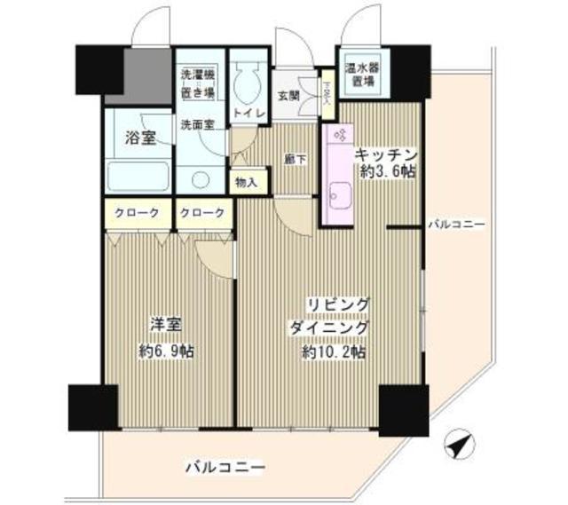 トレステージ目黒(1LDK/11階)の間取り写真