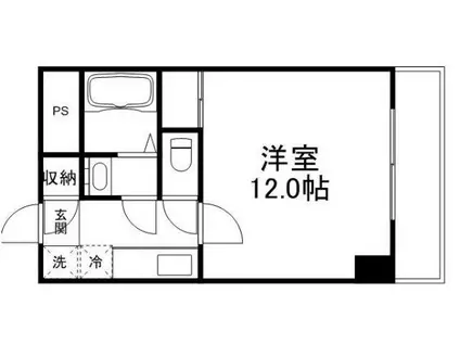 ON AIR(1K/3階)の間取り写真