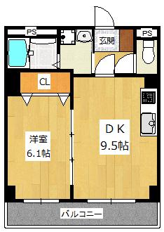 YS KUBOTA(1LDK/3階)の間取り写真