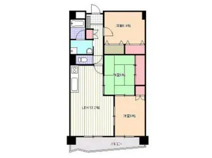 グランフォート(3LDK/3階)の間取り写真