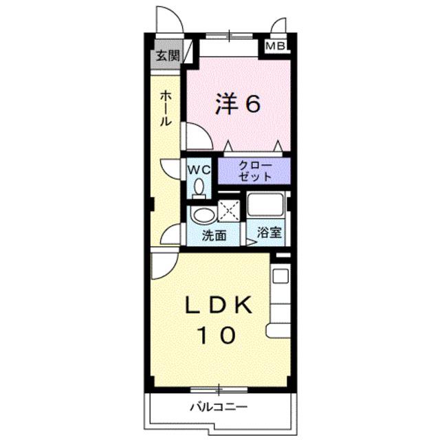 グラン ラトゥール(1LDK/1階)の間取り写真