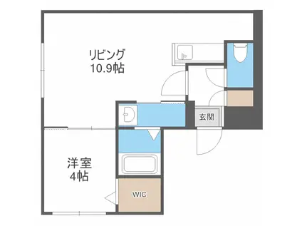 PINO COLLINA 1414(1LDK/1階)の間取り写真