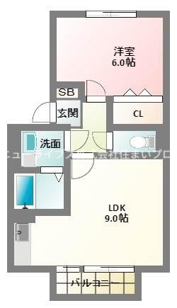 ラ・エスタシオン3(1LDK/1階)の間取り写真