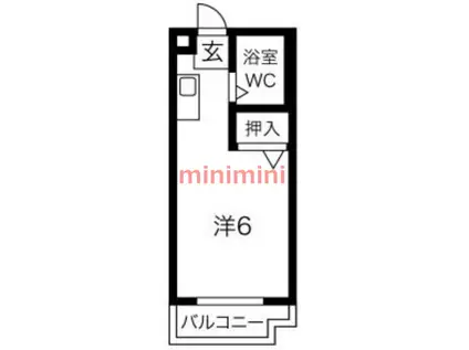 松ヶ丘エンビイマンション(1K/4階)の間取り写真