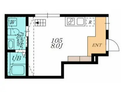 GROWTH TERRACE 中目黒グローステラス中目黒(ワンルーム/1階)の間取り写真