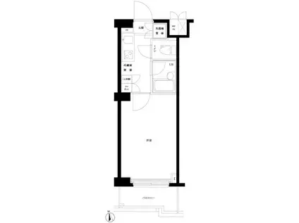 ルーブル神楽坂弐番館(1K/5階)の間取り写真