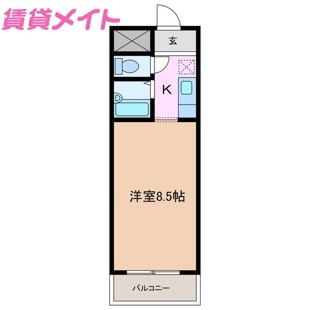 アイボンラビアン(1K/3階)の間取り写真