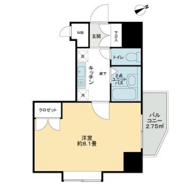 エクセリア荻窪(1K/9階)の間取り写真