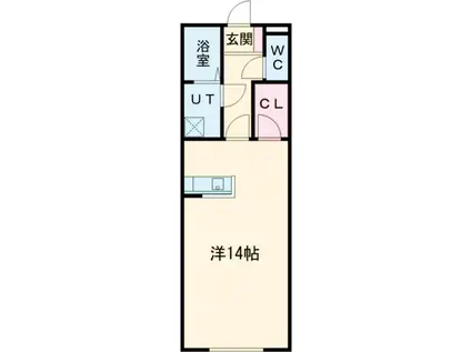 EMINENCE清原台(ワンルーム/1階)の間取り写真