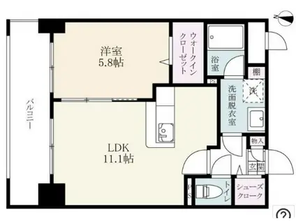 SOPHIA21堀川(1LDK/8階)の間取り写真