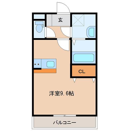 T-エトワールA(ワンルーム/2階)の間取り写真