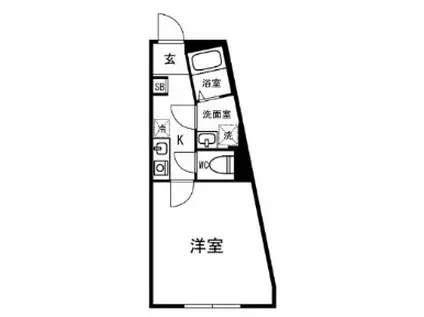 LOTSO三ノ輪(1K/3階)の間取り写真