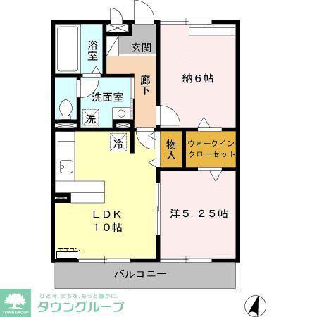 ラヴィーヌ(2LDK/2階)の間取り写真
