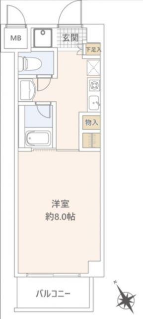 三沢NKマンション(1K/3階)の間取り写真