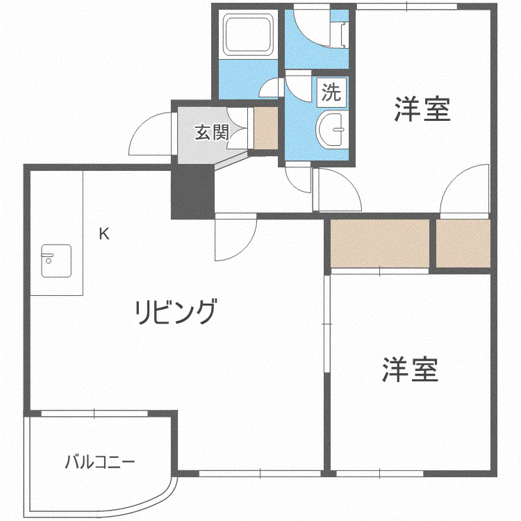 ステラプレミアム(2LDK/2階)の間取り写真